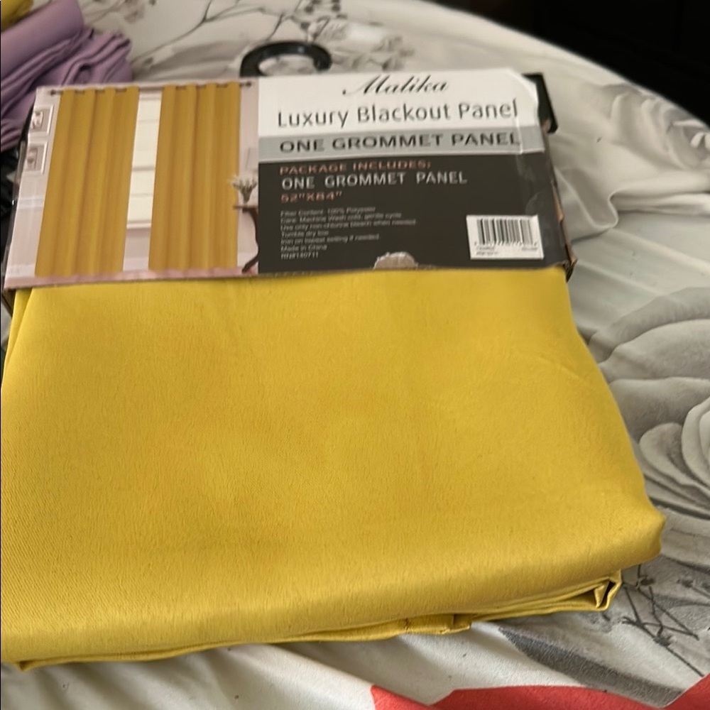 Yellow Luxury Blackout Curtain Panel